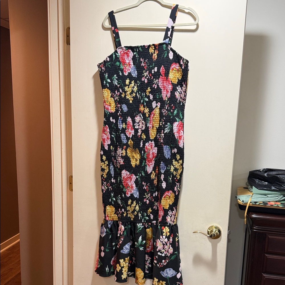 Vibrant Floral Midi Dress